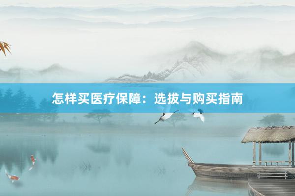 怎样买医疗保障:选拔与购买指南